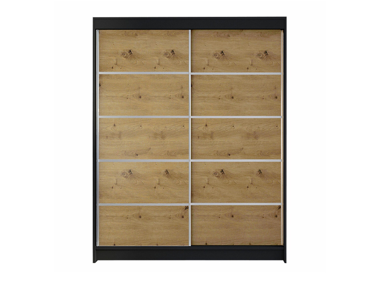 Wardrobe Closico Vastor IV (Black + Artisan oak)