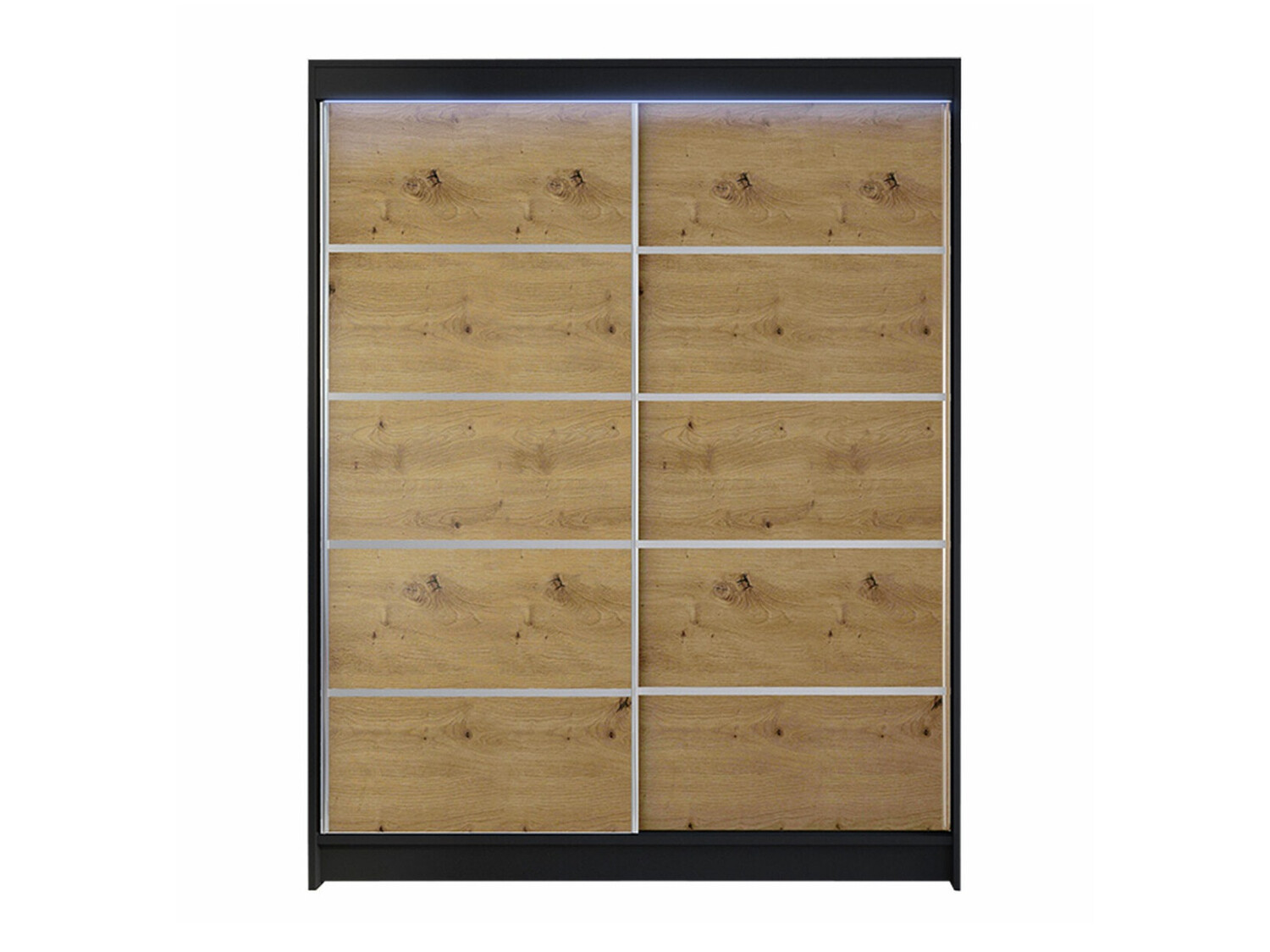 Wardrobe Closico Vastor IV (Black + Artisan oak)