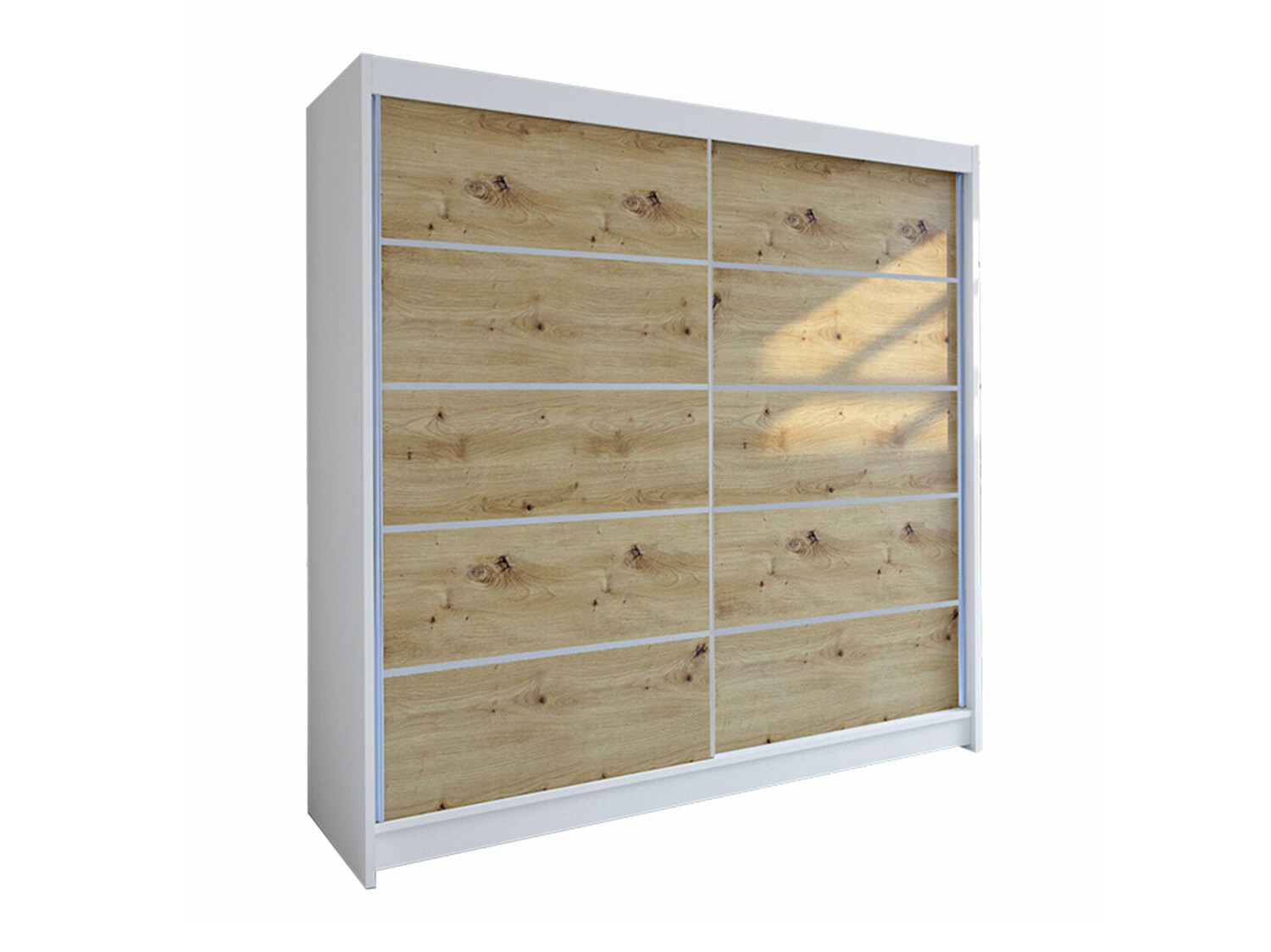 Wardrobe Closico Cavaris IV (White + Artisan oak)