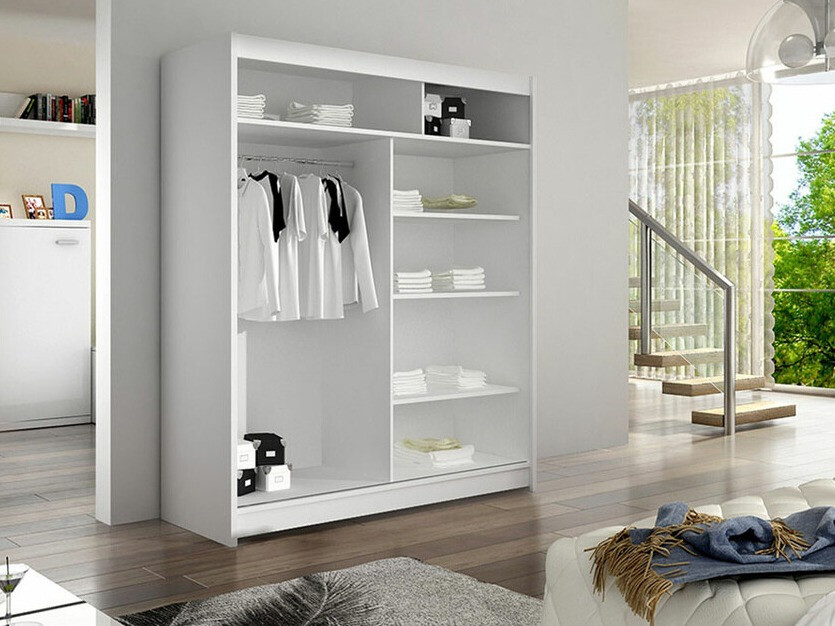 Wardrobe Closico Salvor V (White + Artisan oak)