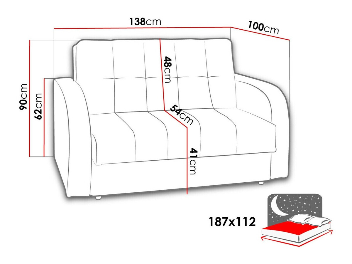 Sofa bed Providence 105 (Gomez 12 + Gomez 08)