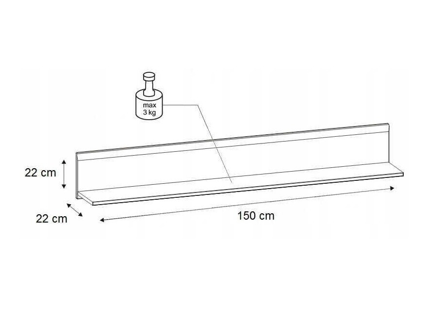 Wall shelf Salsevi 110