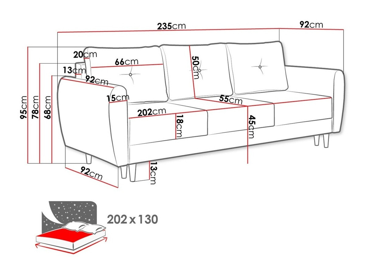 Sofa bed Muncie 102 (Lux 06)