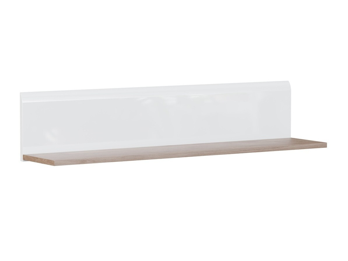 Wall shelf Revelmi 108 (Oak + Glossy white)