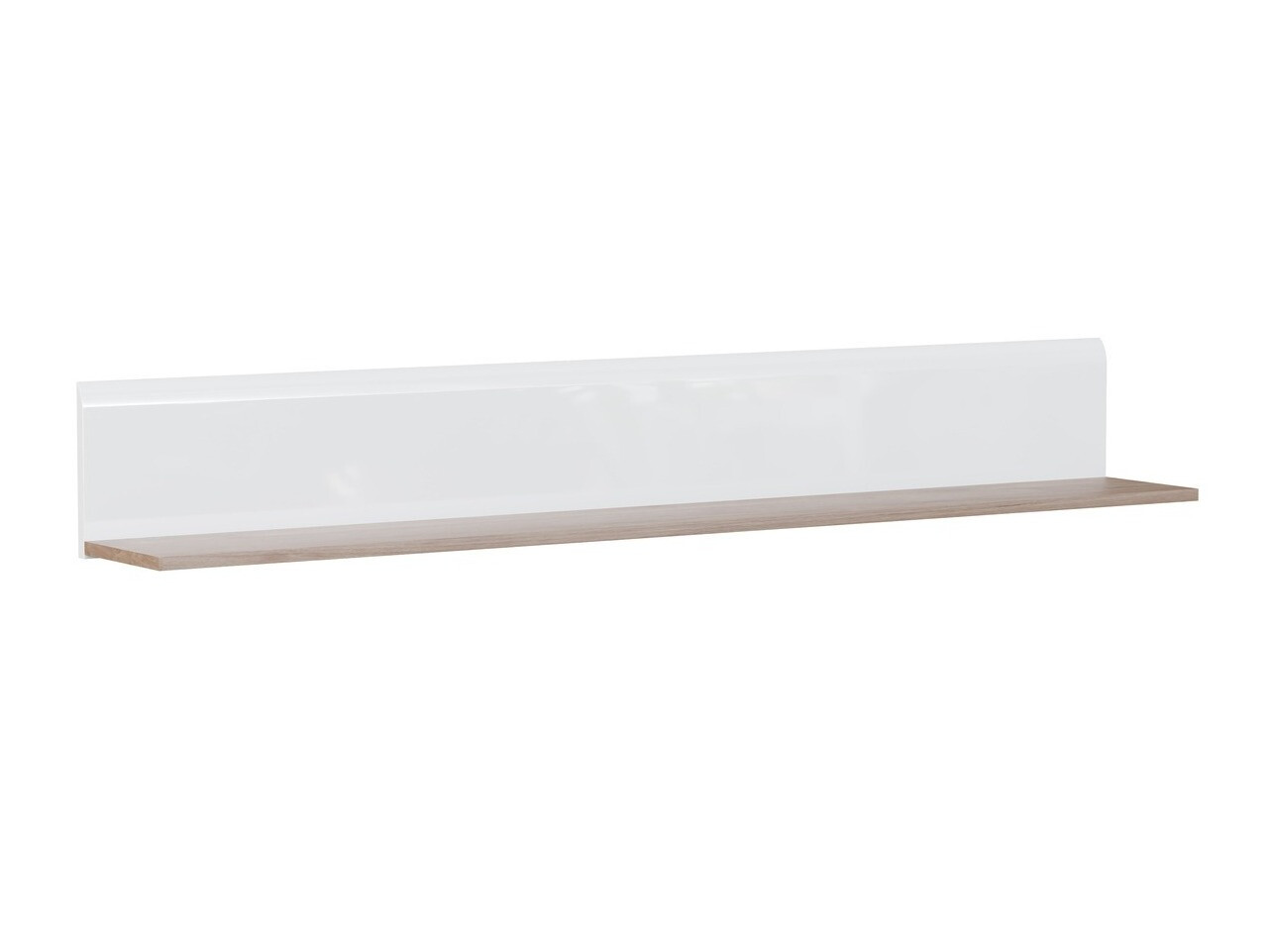Wall shelf Revelmi 109 (Oak + Glossy white)