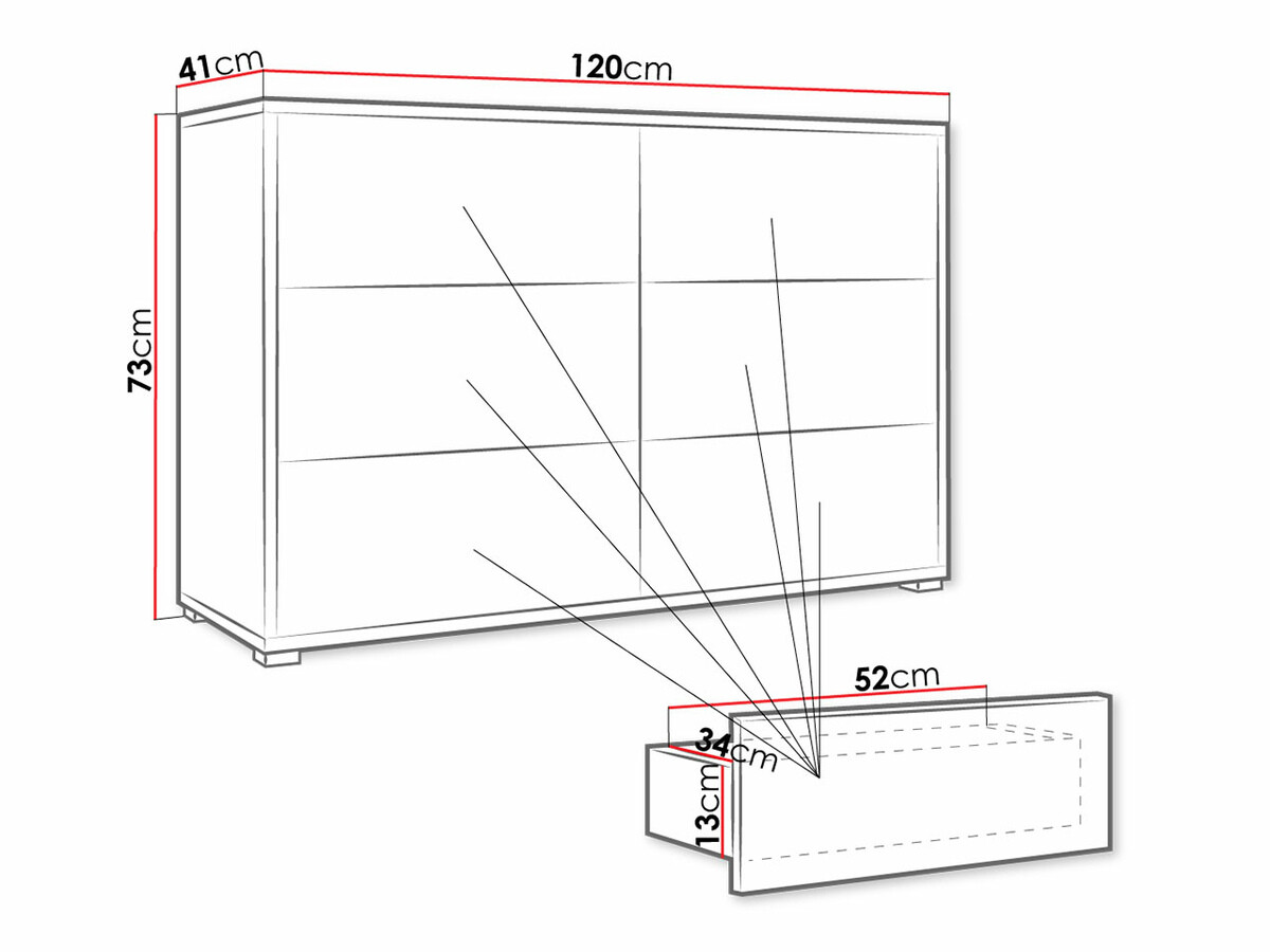 Chest of drawers Comfivo Tutela II (White)