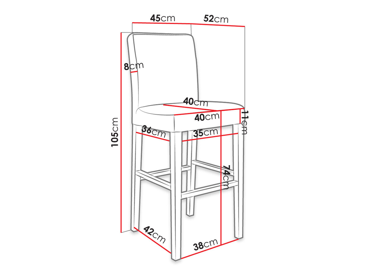Bar stool Racine 103 (Magic Velvet 2258)