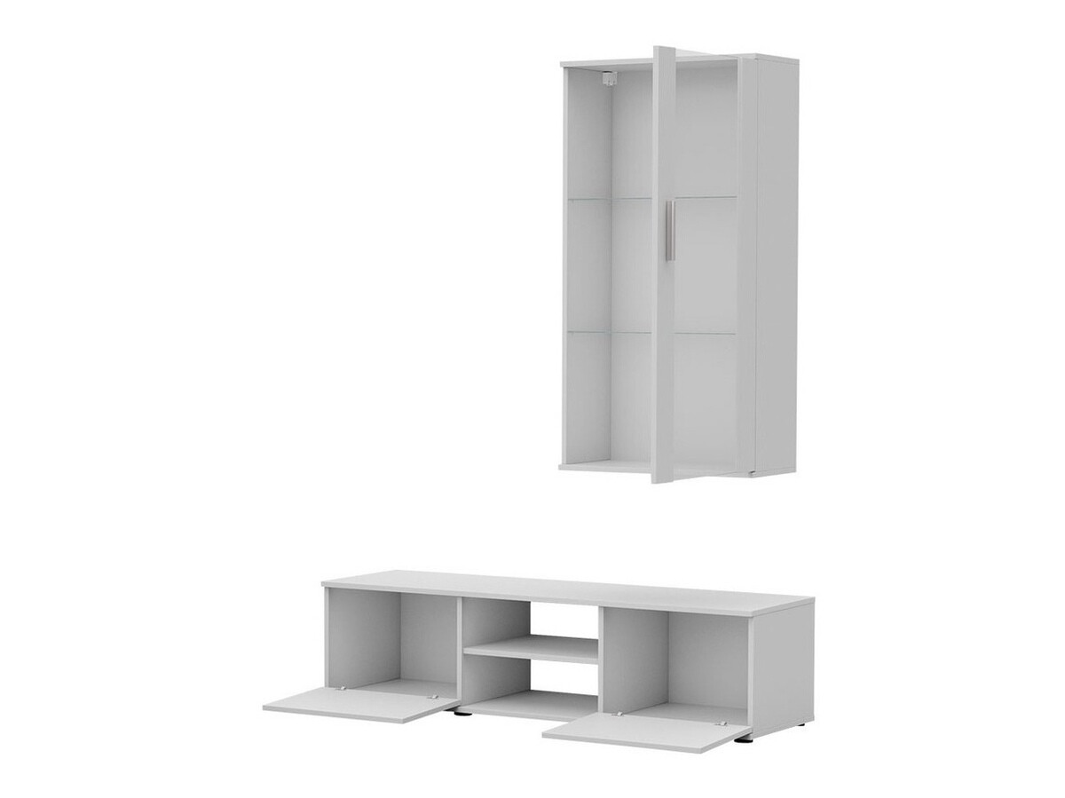 Living room set Tornola 113 (White + Glossy white)
