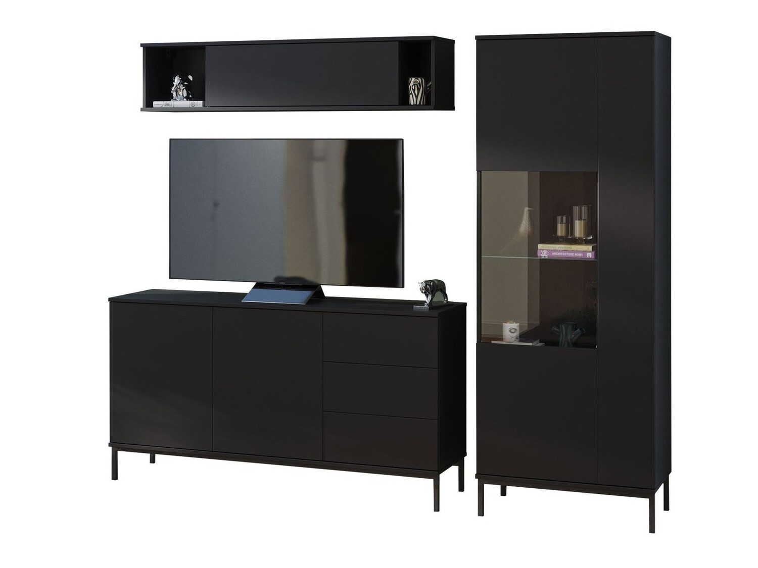 Living room set Lomsore 110 (Black)