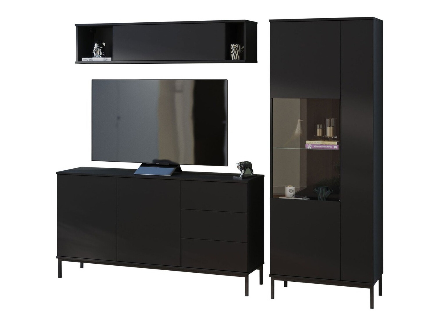 Living room set Lomsore 110 (Black)