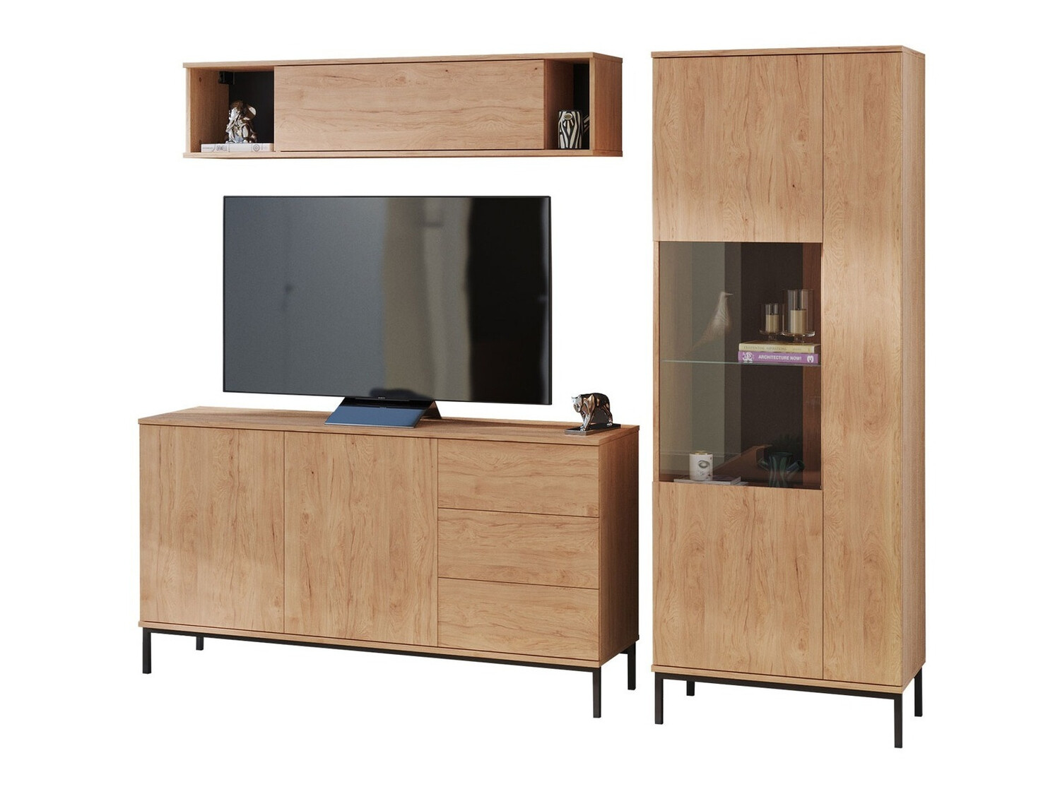 Living room set Lomsore 110 (Light wood)