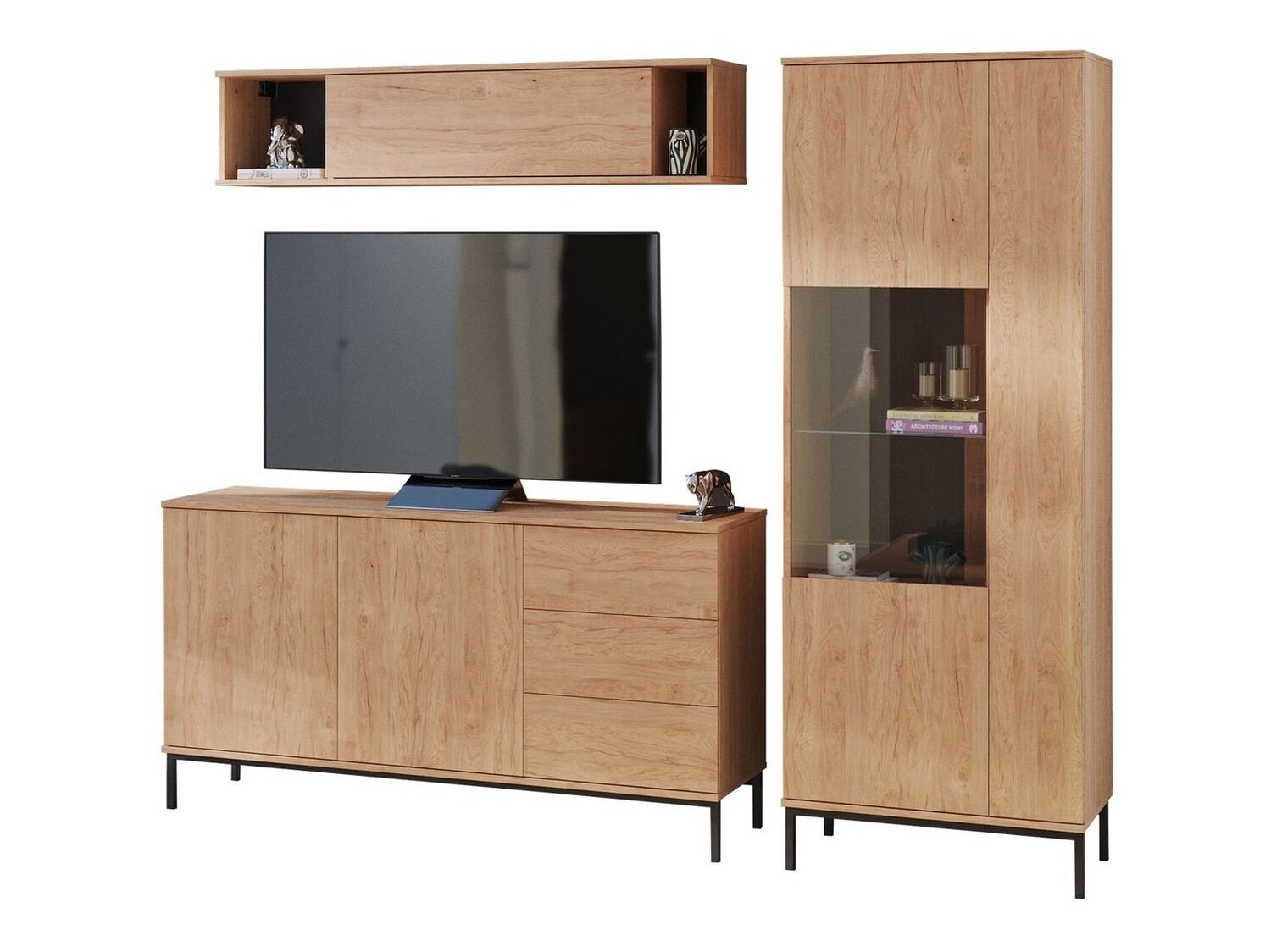 Living room set Lomsore 110 (Light wood)
