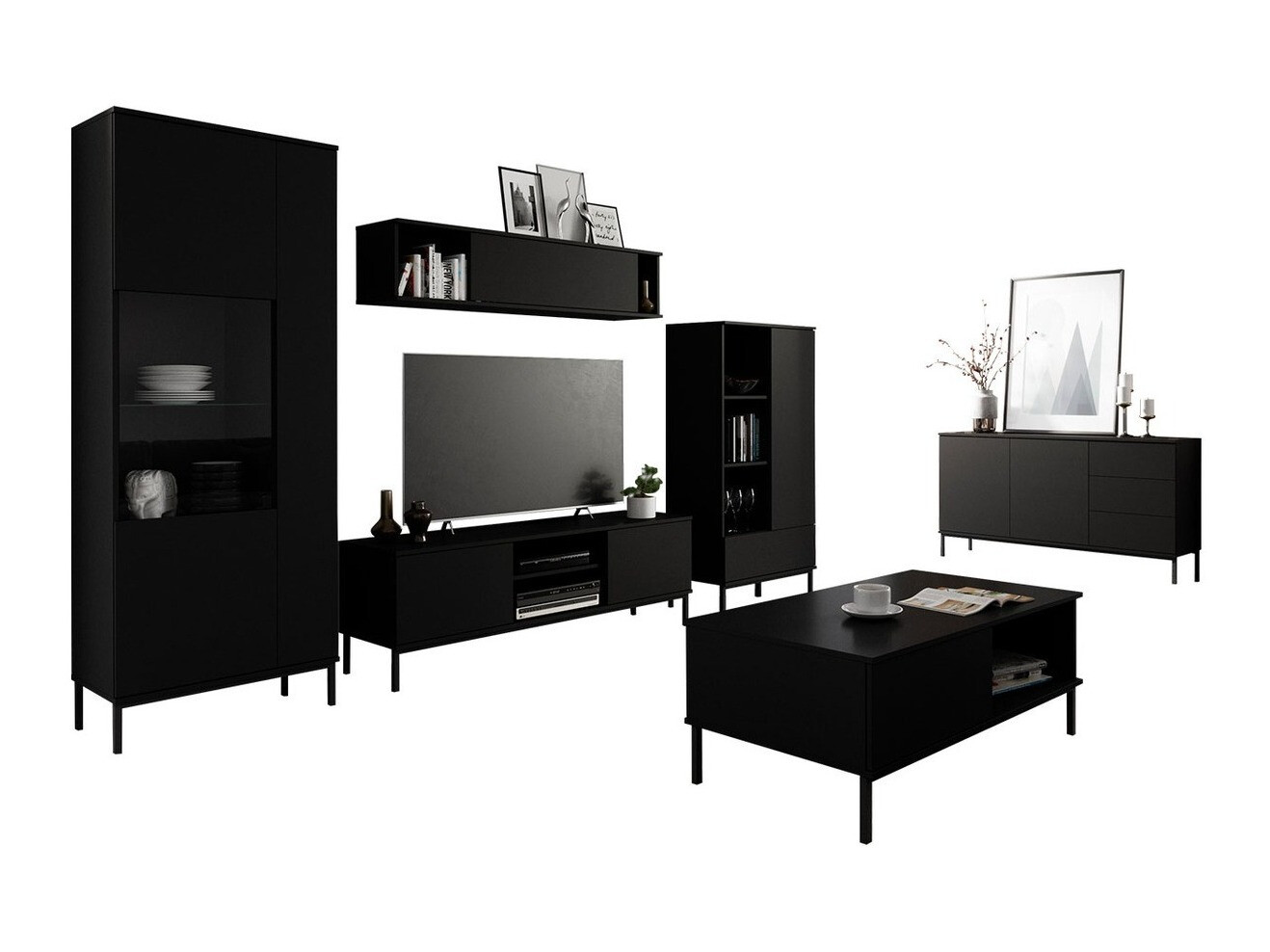 Living room set Lomsore 107 (Black)