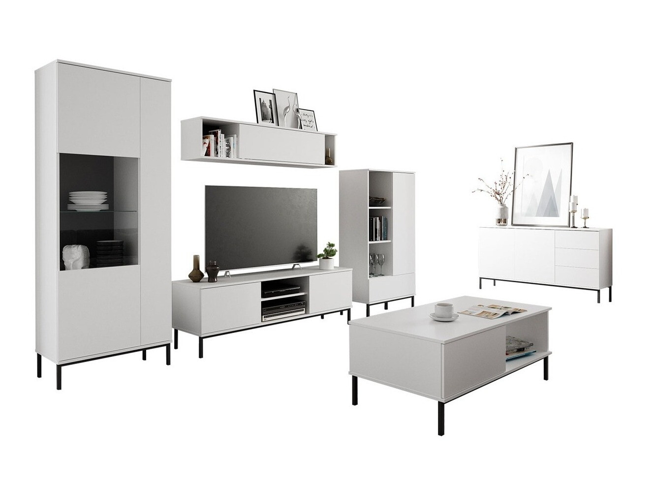 Living room set Lomsore 107 (White)