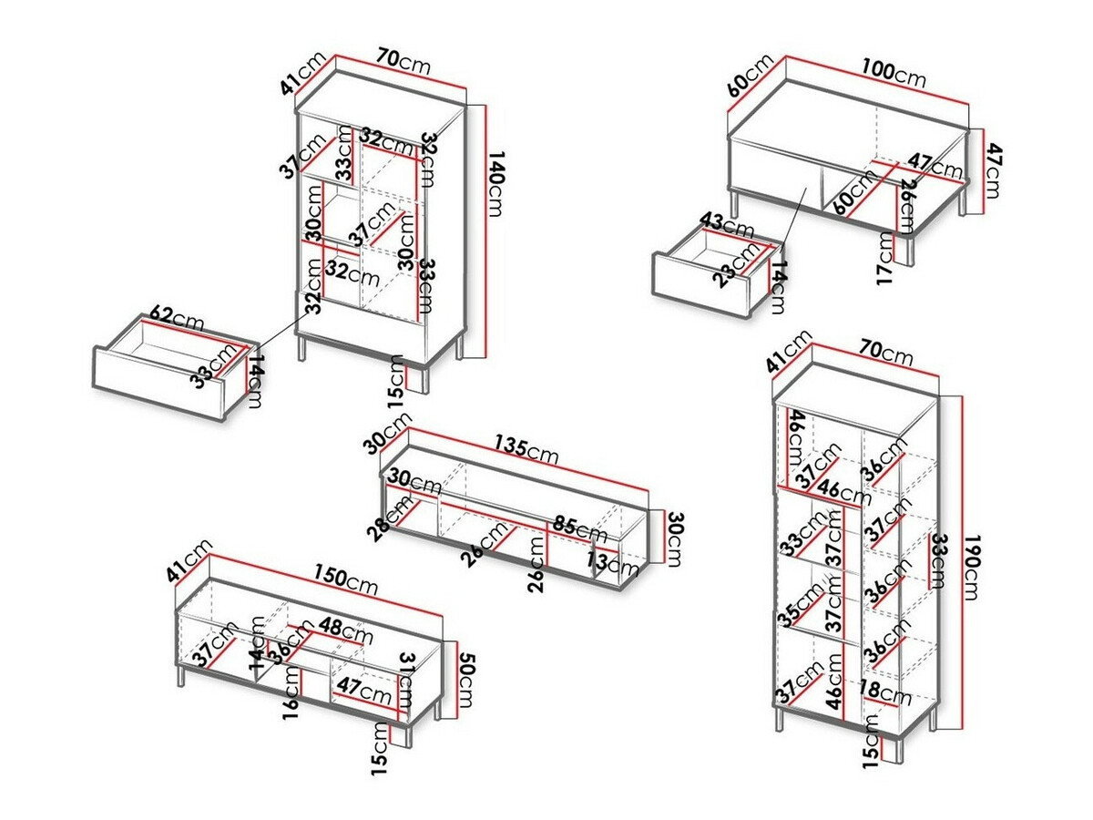 Living room set Lomsore 108 (Light wood)