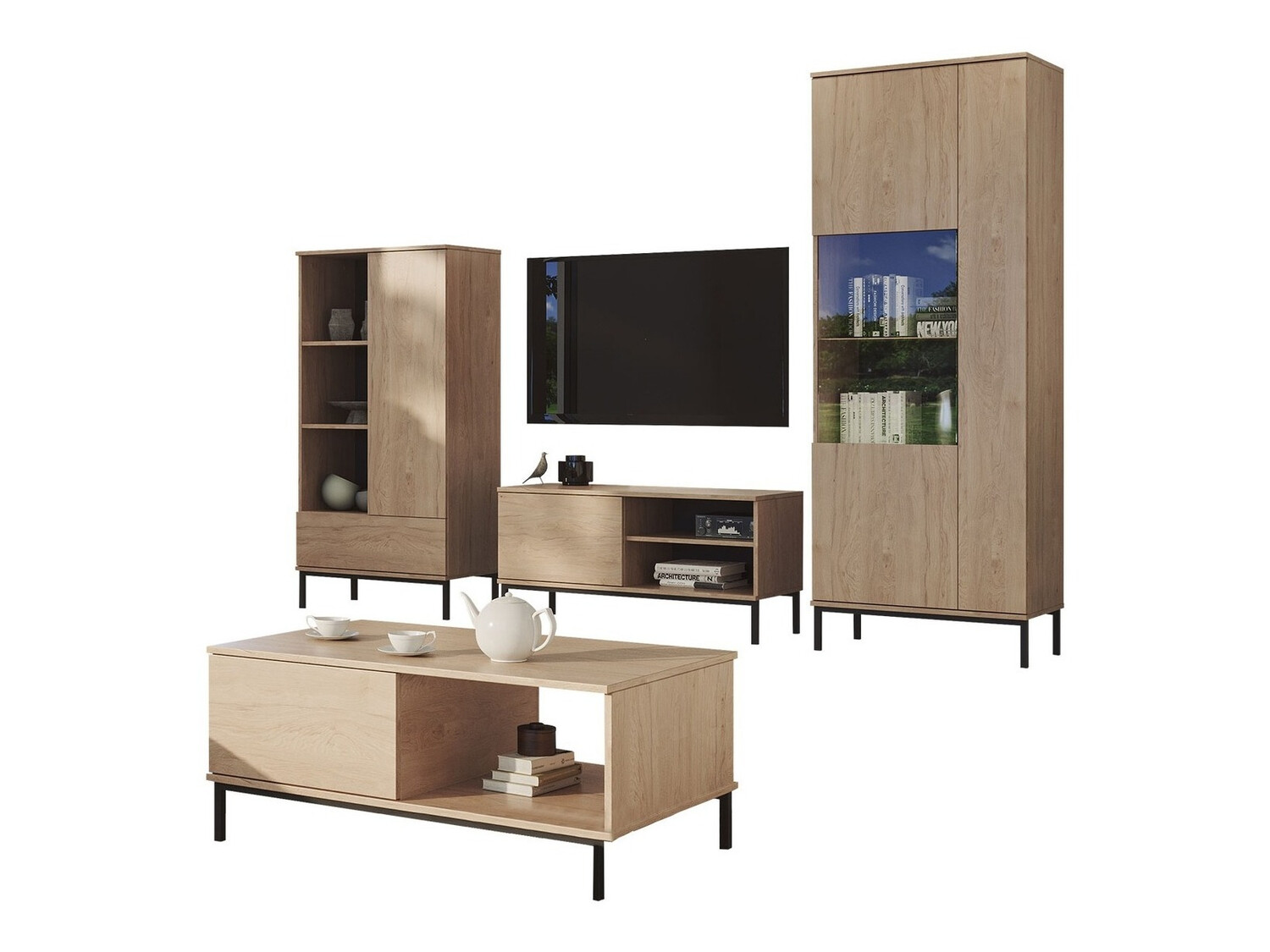 Living room set Lomsore 109 (Light wood)