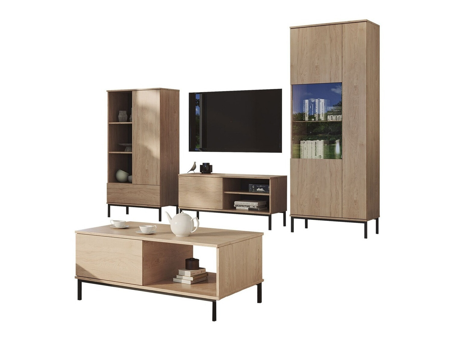 Living room set Lomsore 109 (Light wood)