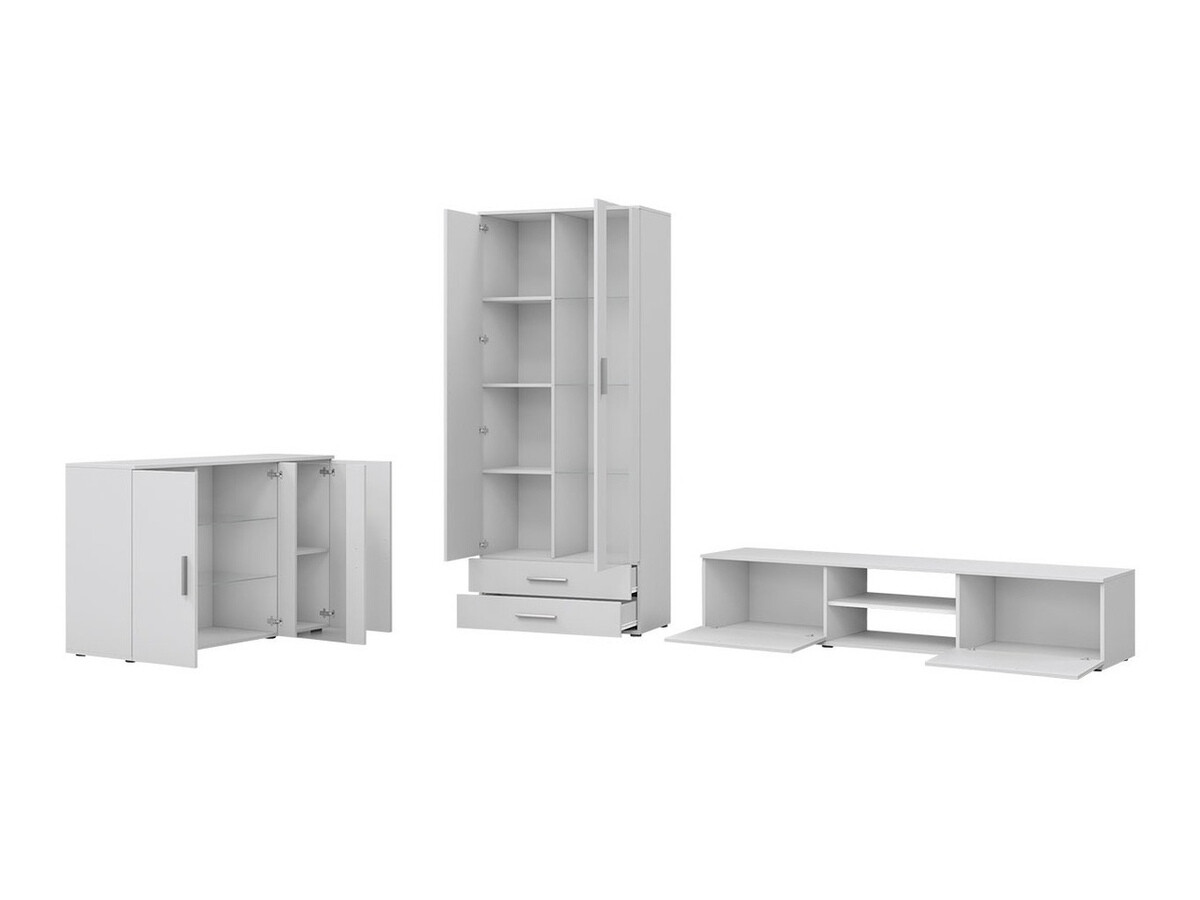 Living room set Tornola 116 (Black + Glossy black)