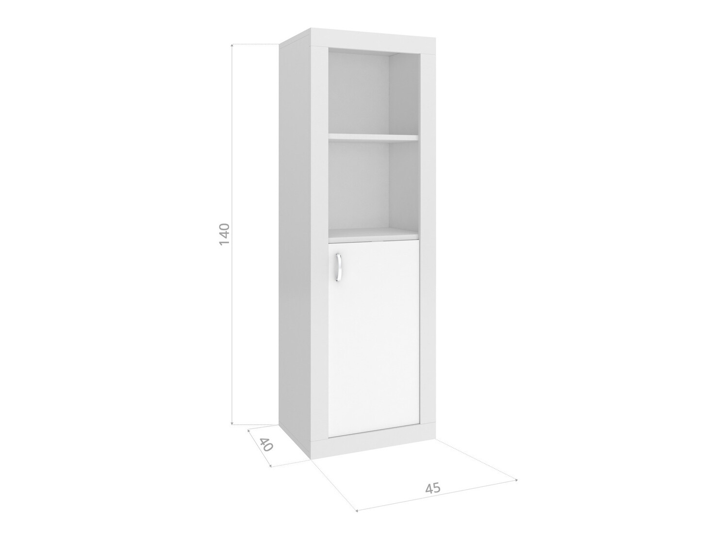 Bookcase Tentive 105 (White + Blue)