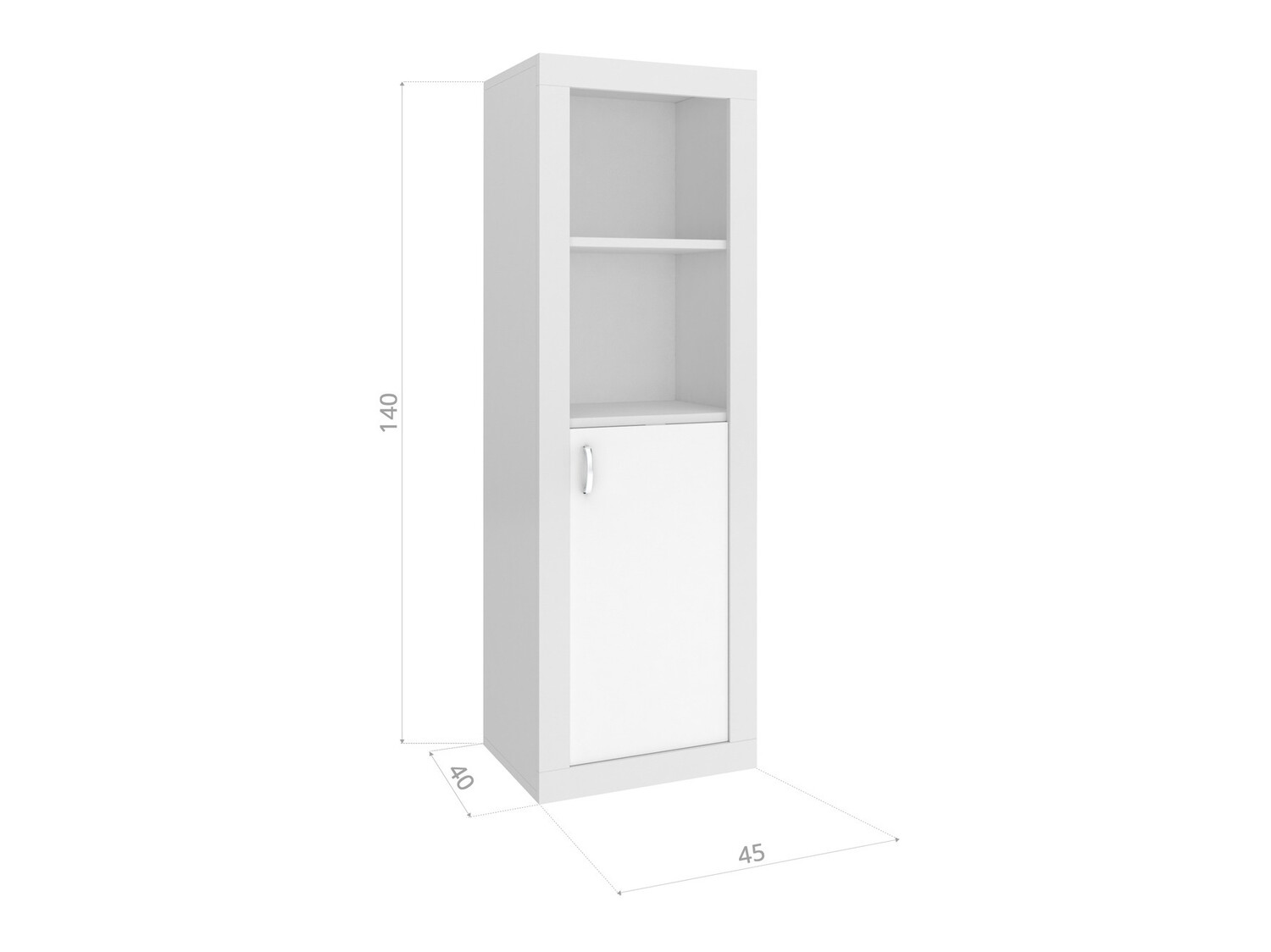 Bookcase Tentive 105 (White + Pink)