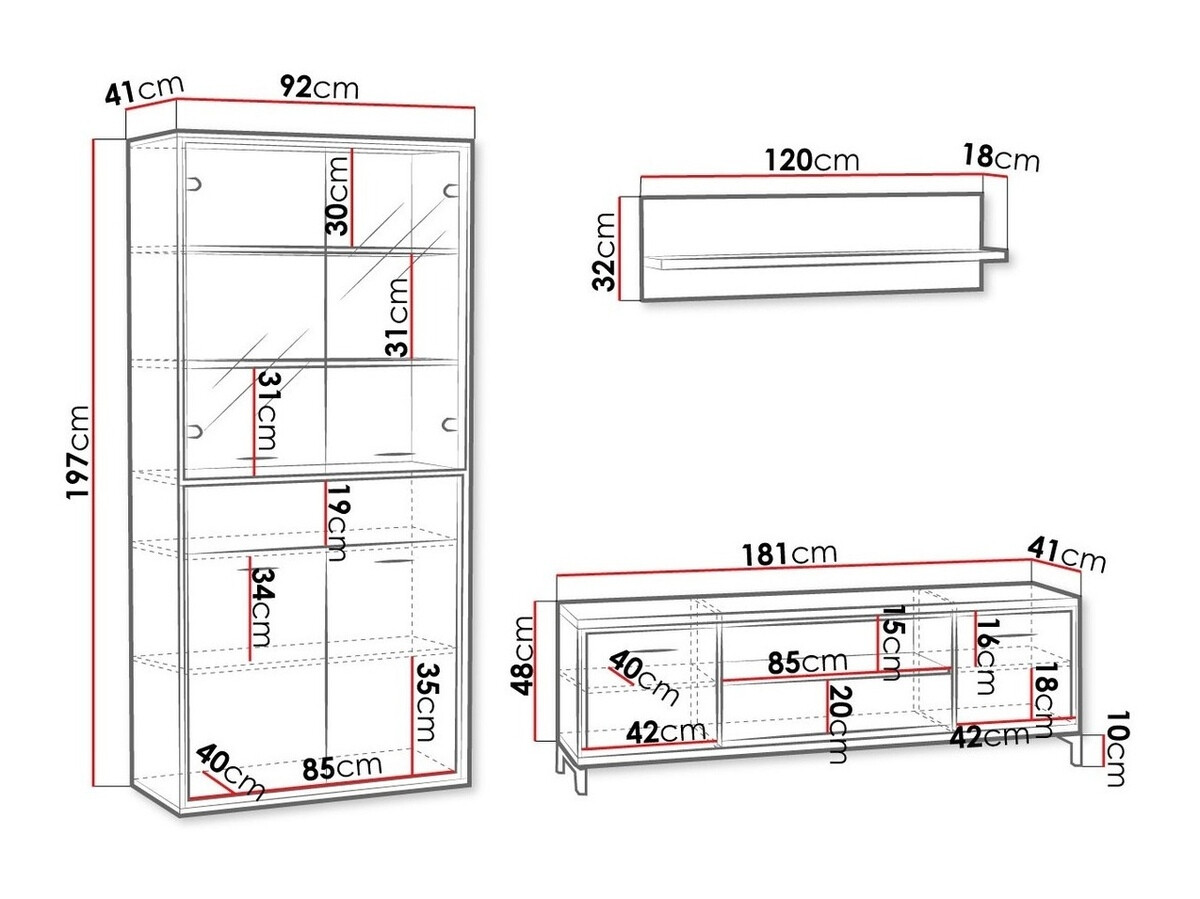 Living room set Etrmoni 119 (Light wood + Oak)