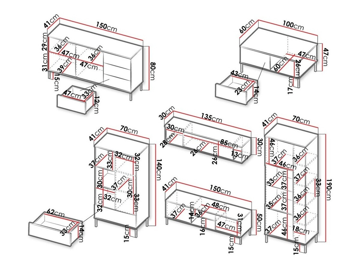 Living room set Lomsore 107 (Light wood)