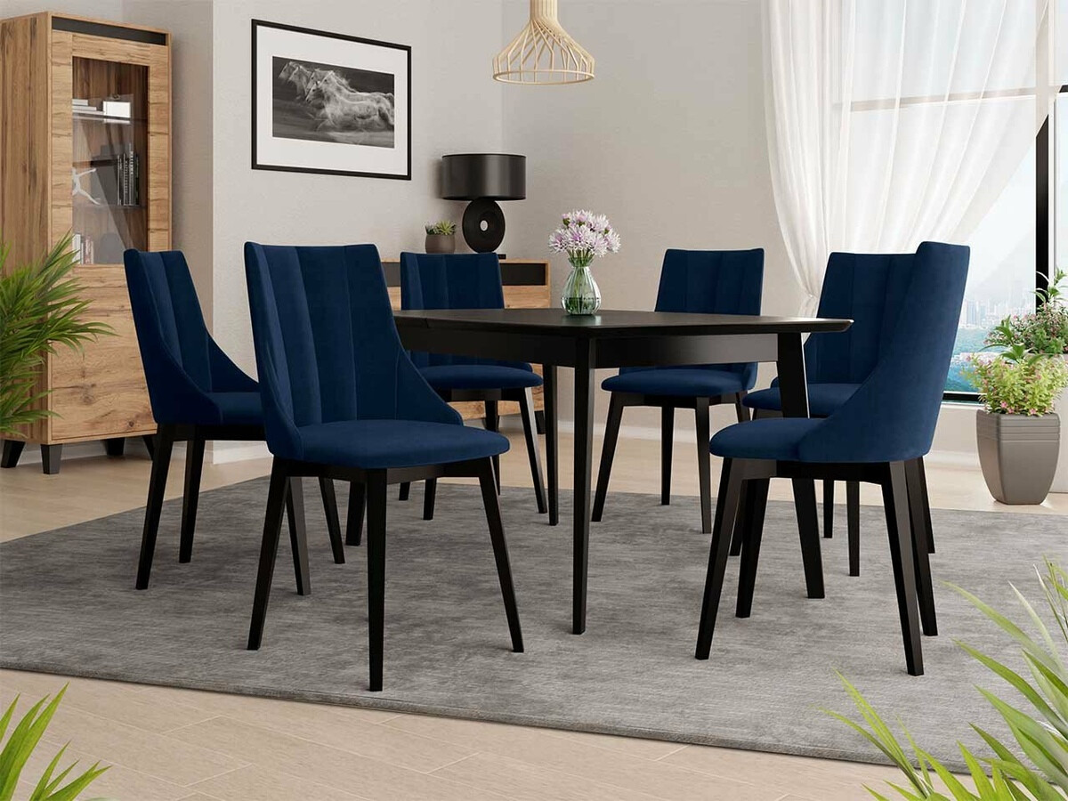 Chair Racine 114 (Black + Magic Velvet 2216)