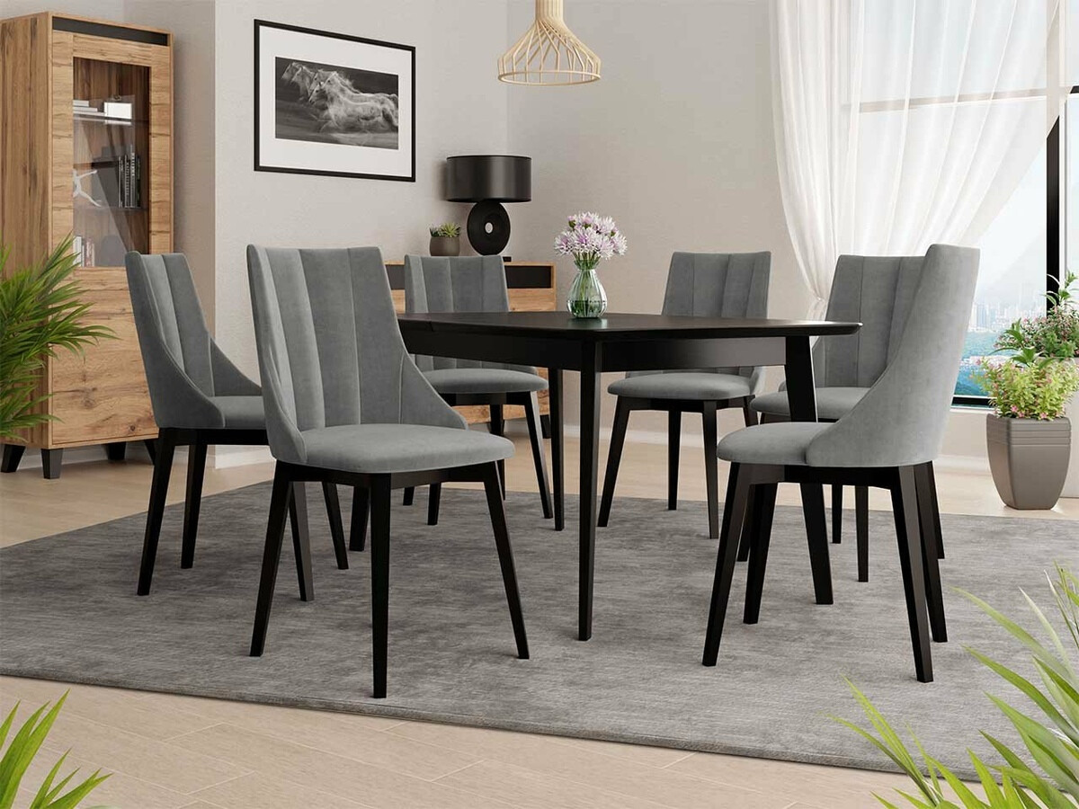 Chair Racine 114 (Black + Magic Velvet 2217)