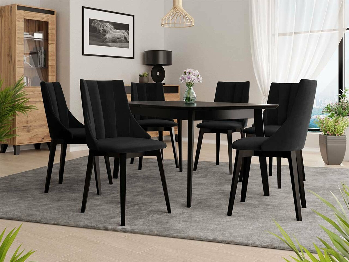 Chair Racine 114 (Black + Magic Velvet 2219)