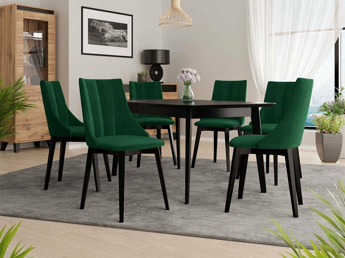 Chair Racine 114 (Black + Magic Velvet 2225)
