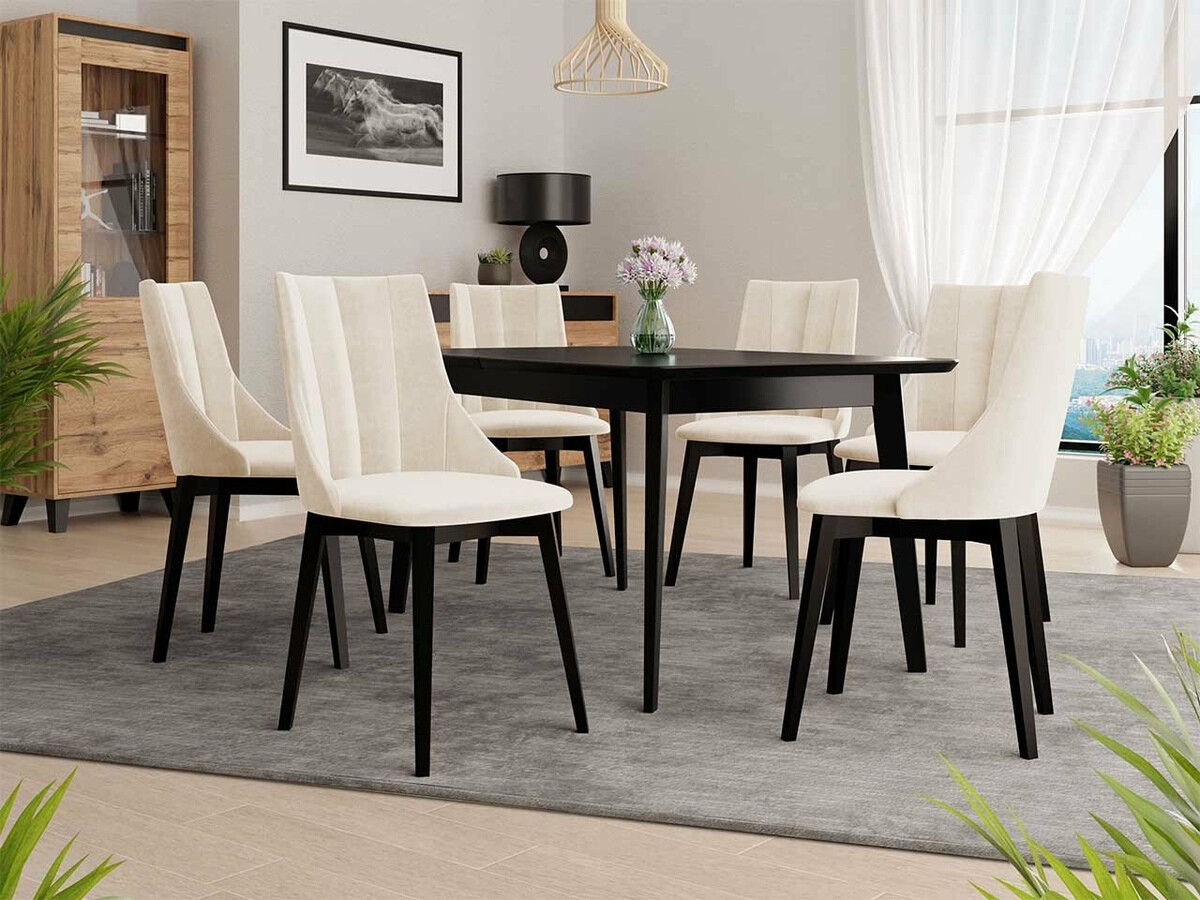 Chair Racine 114 (Black + Magic Velvet 2250)