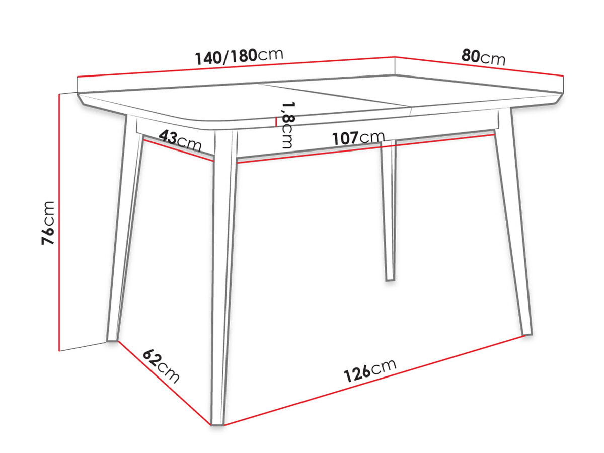 Table Racine 122 (Brown)