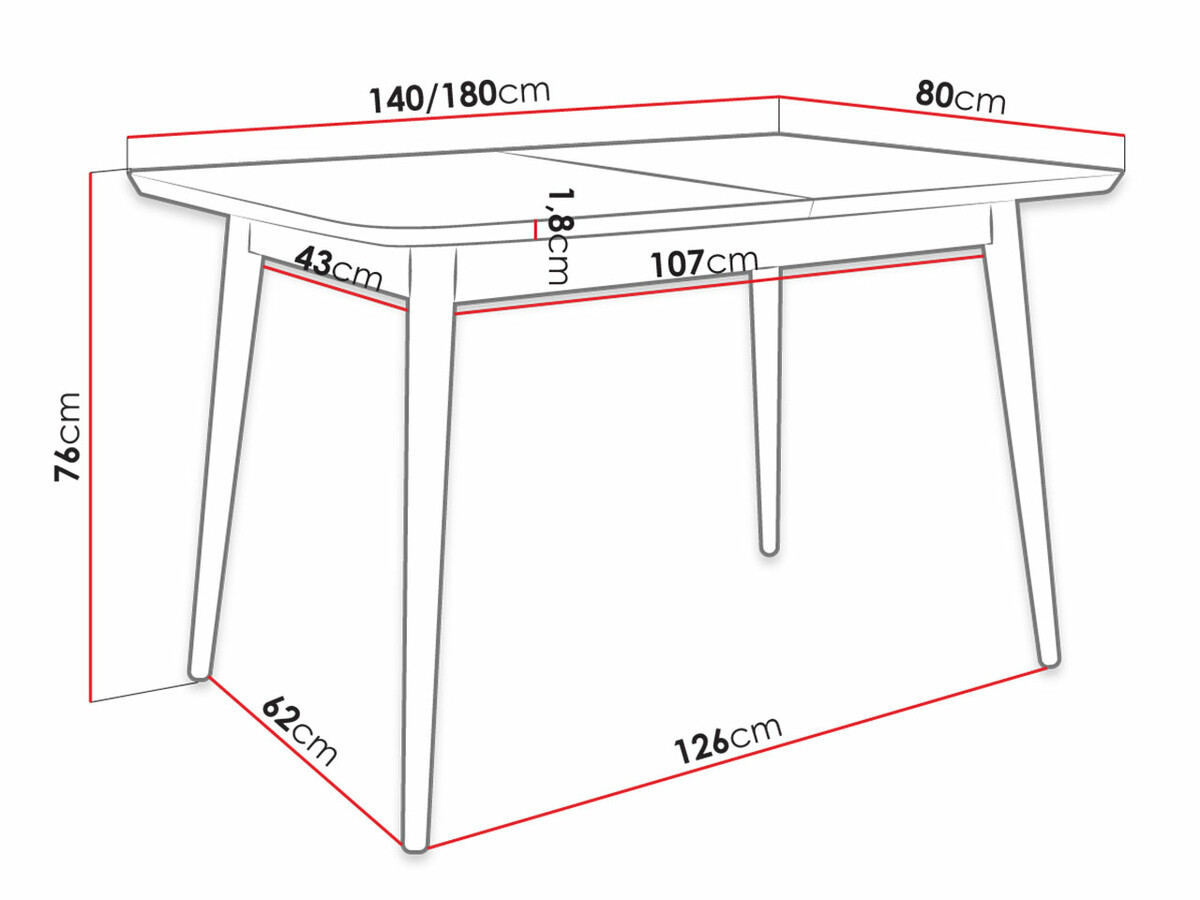 Table Racine 131 (Brown)
