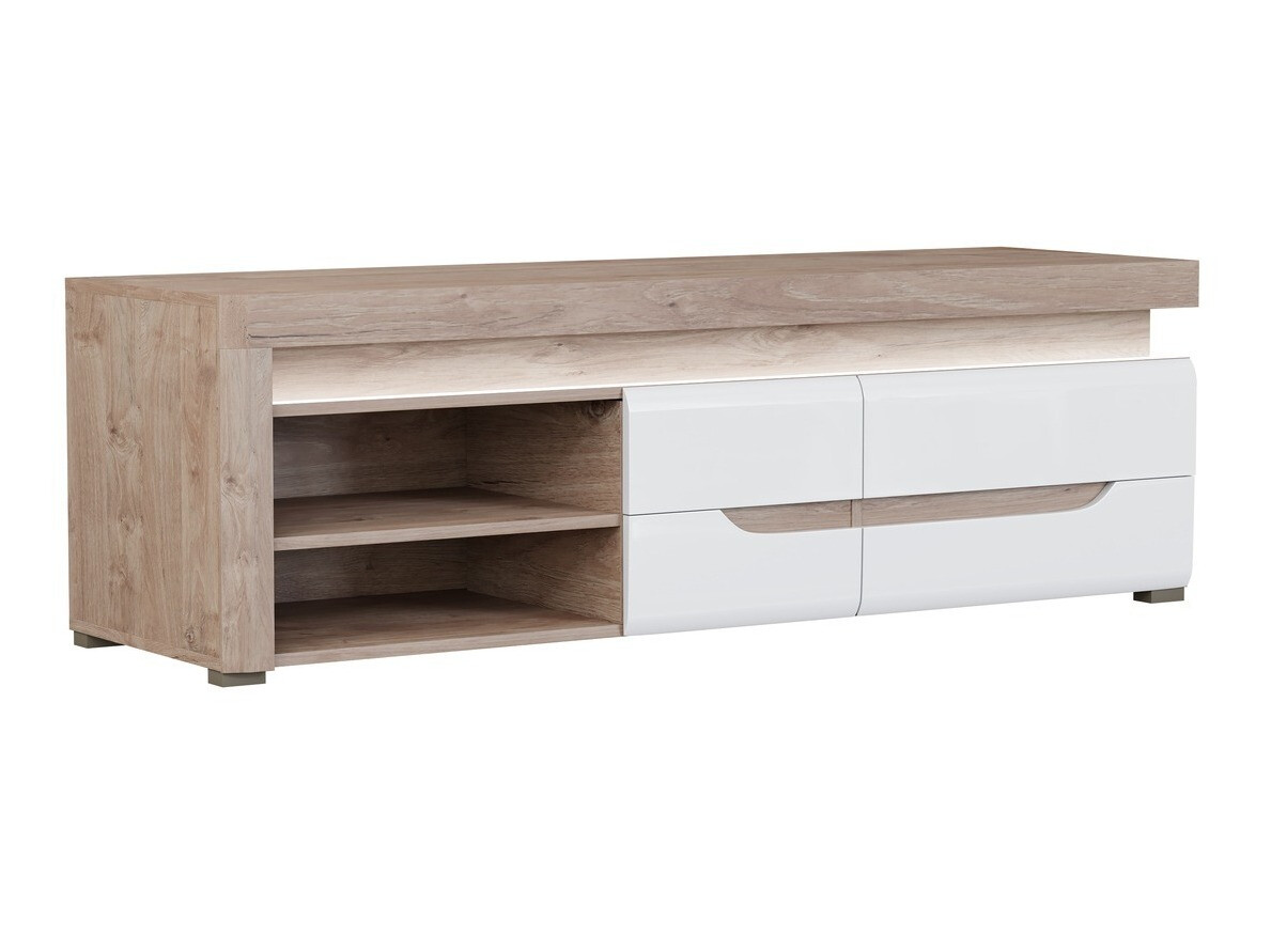 TV stand Revelmi 101 (Oak + Glossy white)