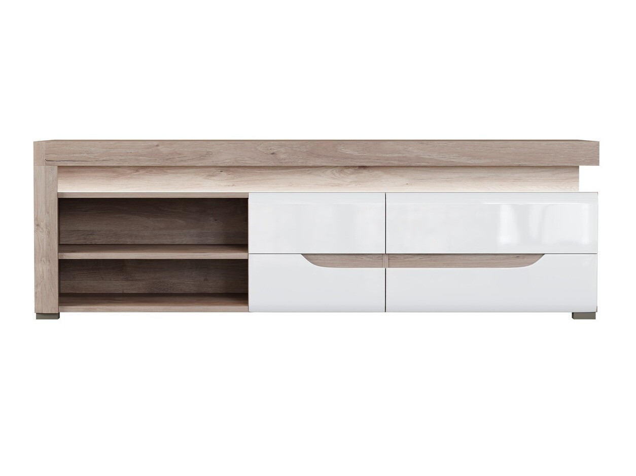 TV stand Revelmi 101 (Oak + Glossy white)