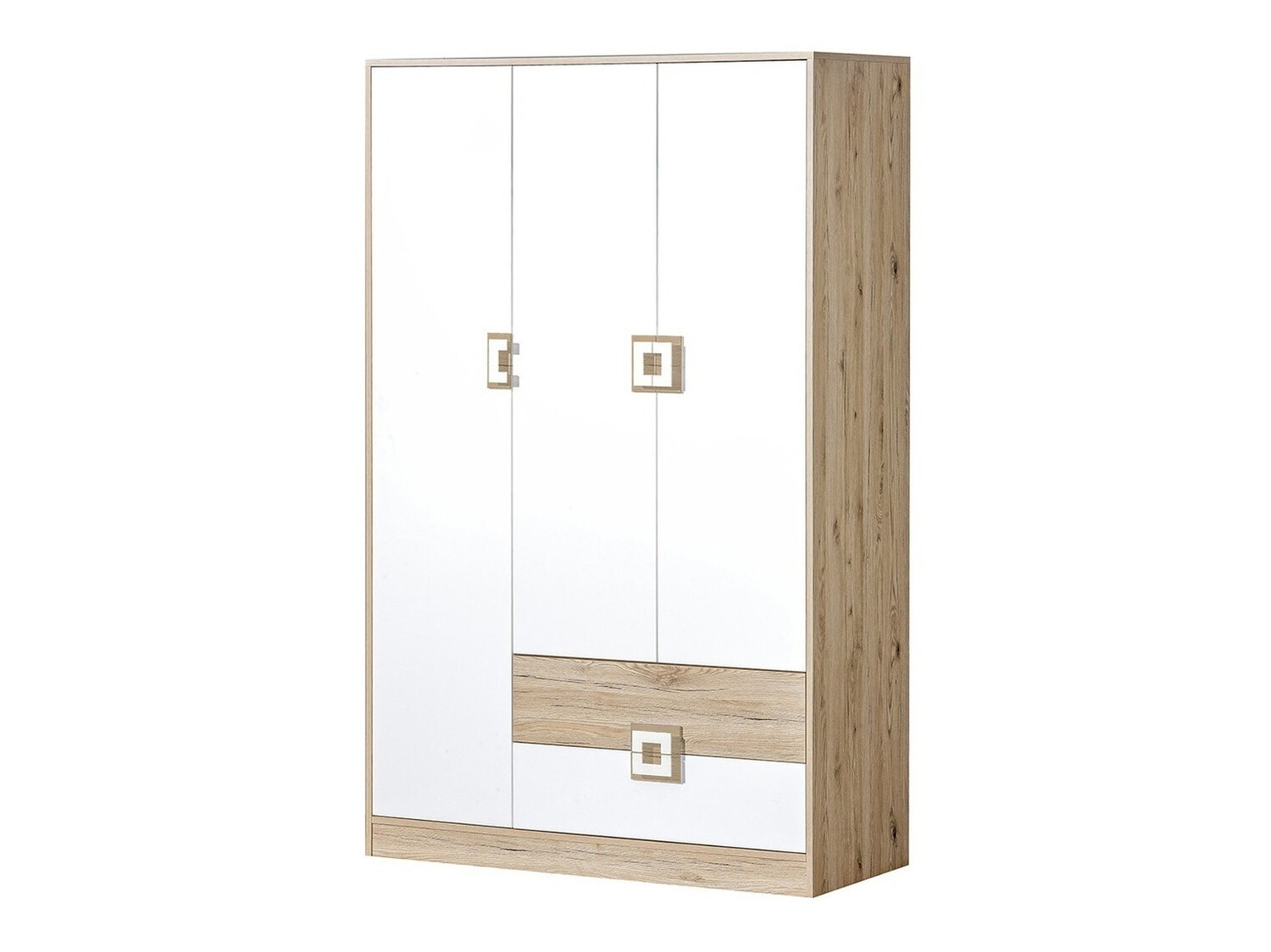 Wardrobe Tolfere 103 (Light oak + White)