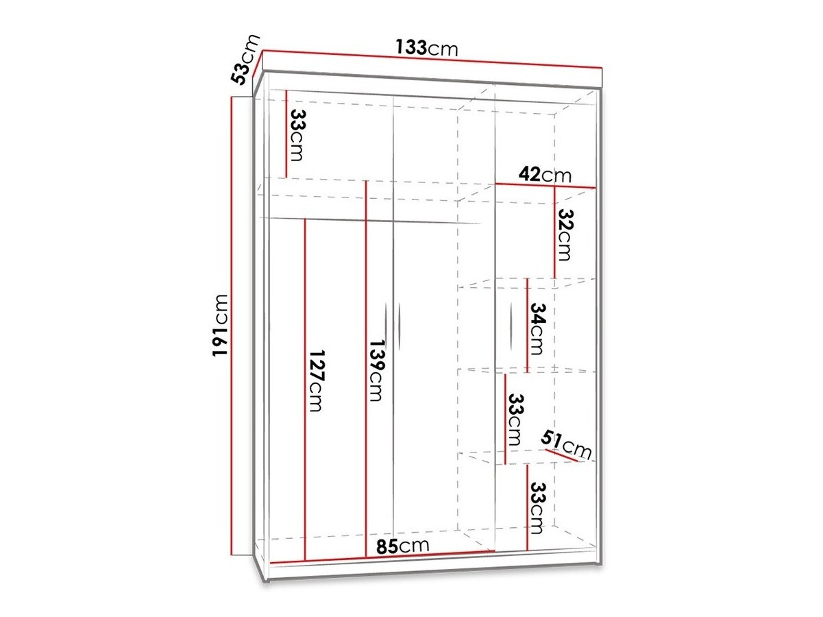 Wardrobe Novduni 101 (Sonoma oak)