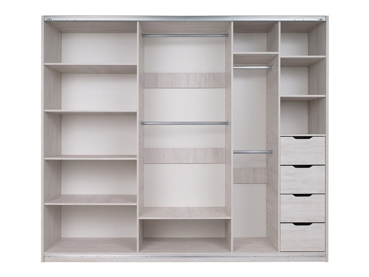 Wardrobe Fivelbo 110 (Monastery oak + Glossy black)