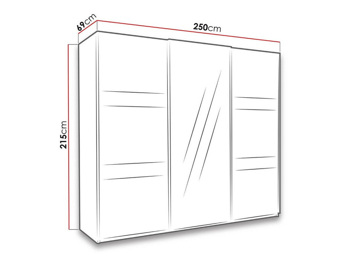 Wardrobe Fivelbo 110 (Monastery oak + Glossy black)