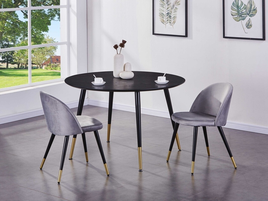 Table Dallas 104 (Black + Brass)