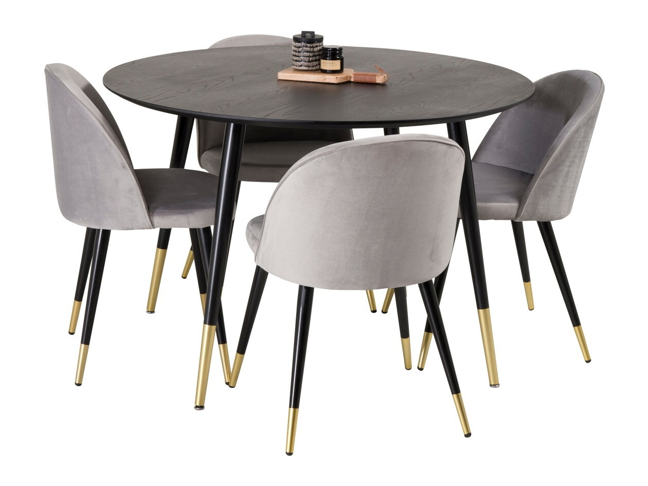 Table Dallas 104 (Black + Brass)