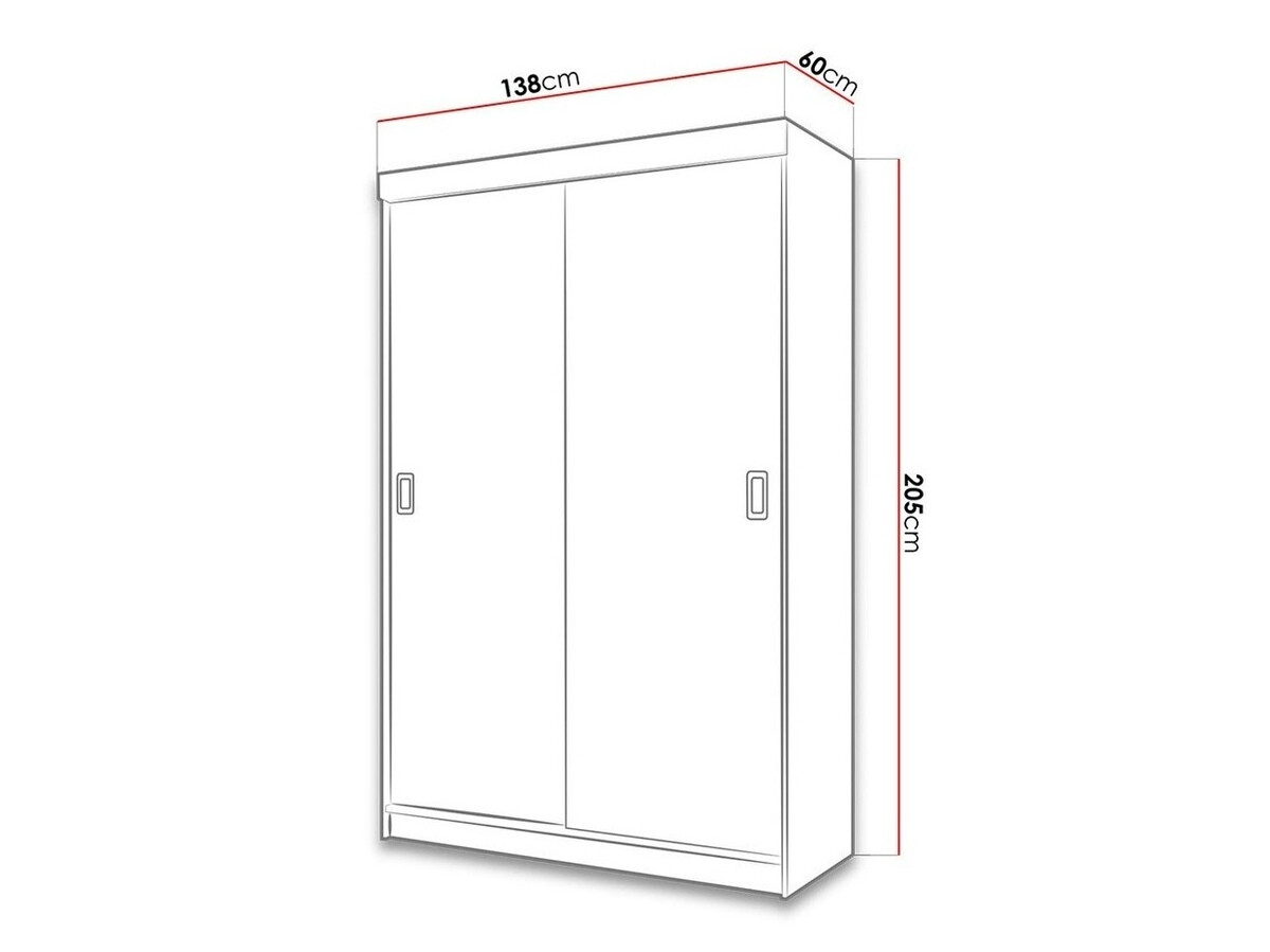 Wardrobe Dover 111 (White + Graphite)