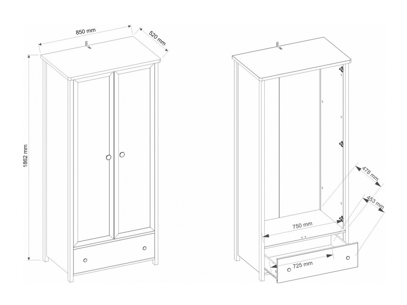 Wardrobe Romelbo 125