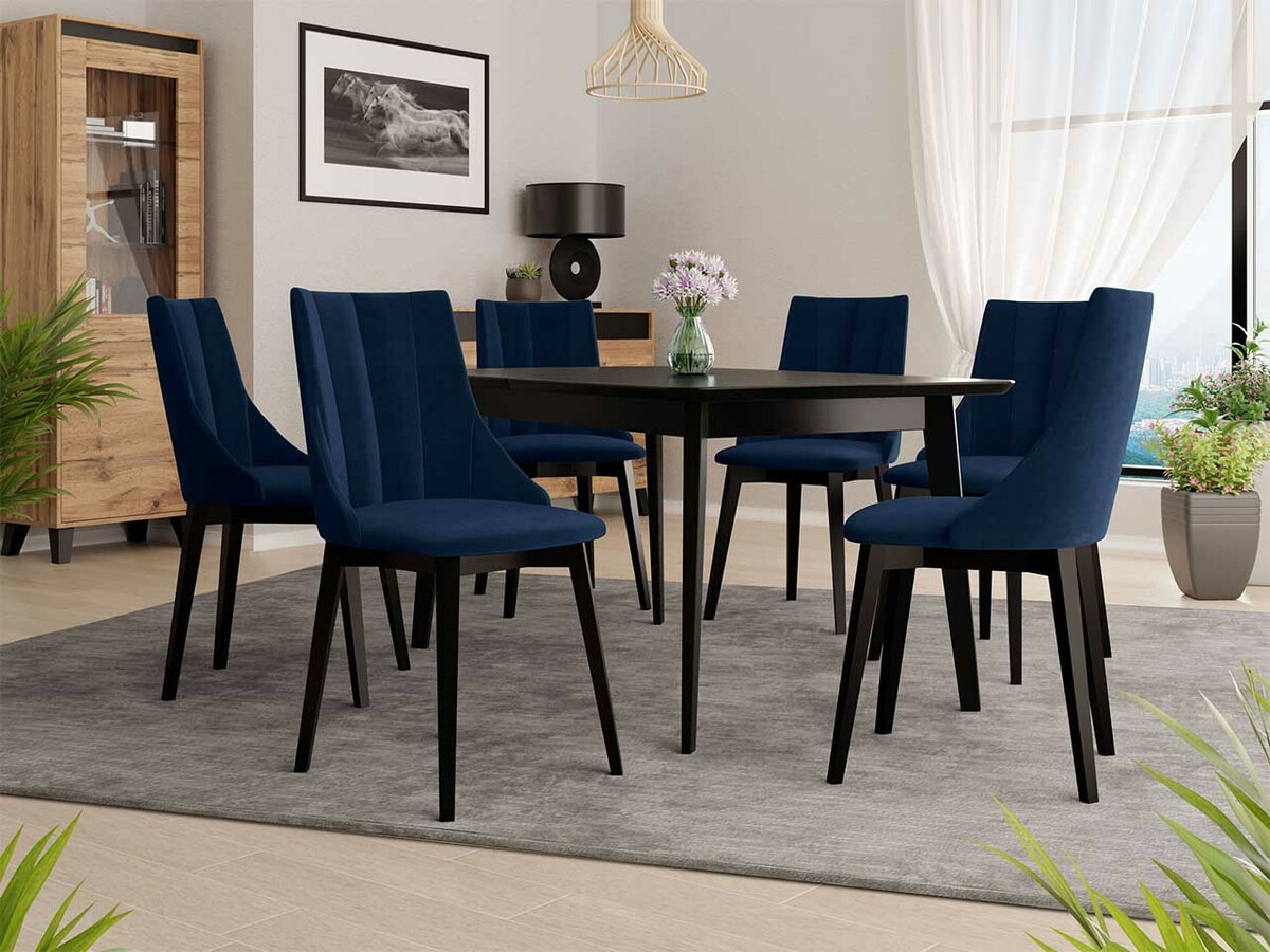Dining set Racine 139 (Black + Magic Velvet 2216)
