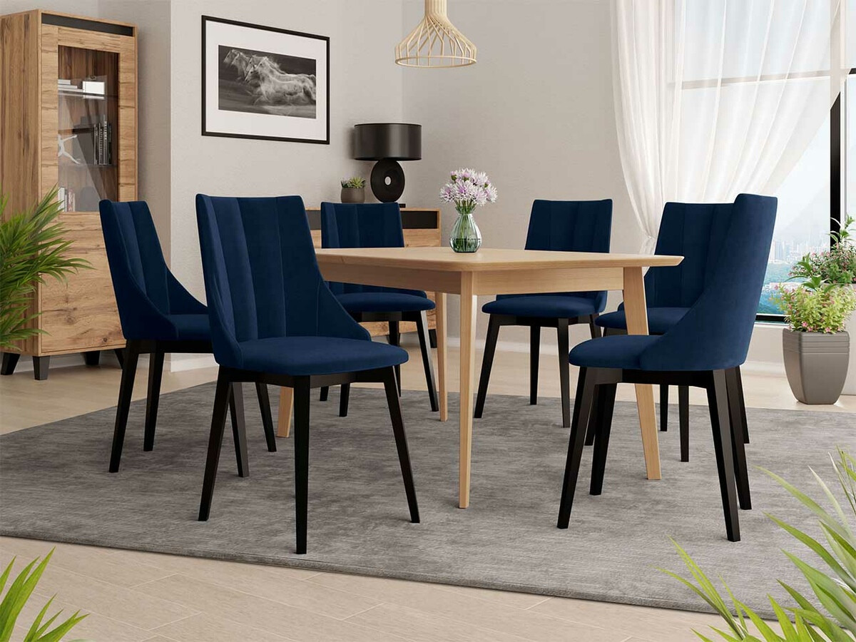 Dining set Racine 139 (Black + Magic Velvet 2216)