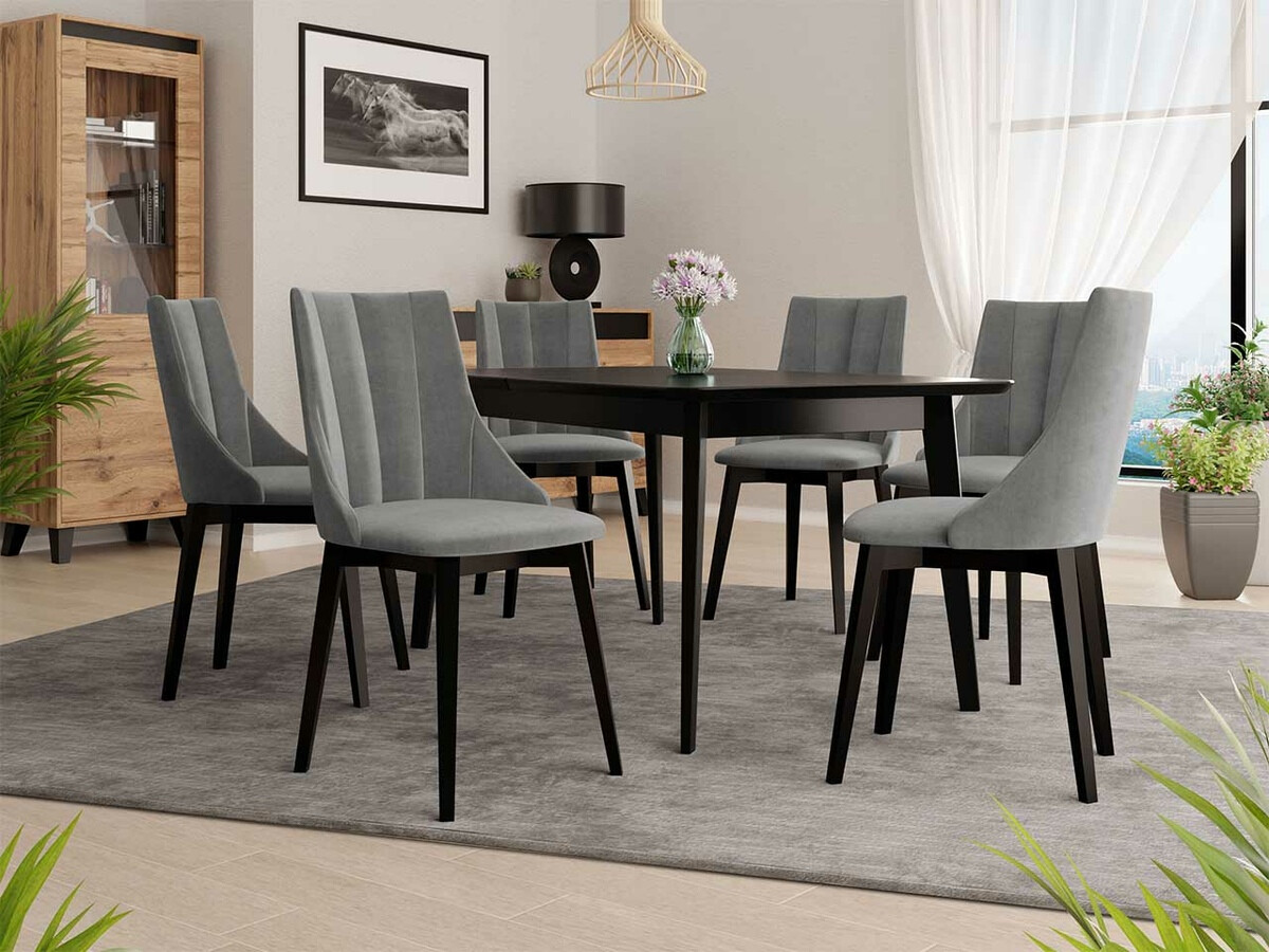 Dining set Racine 139 (Black + Magic Velvet 2217)