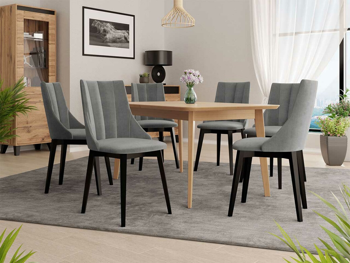 Dining set Racine 139 (Black + Magic Velvet 2217)