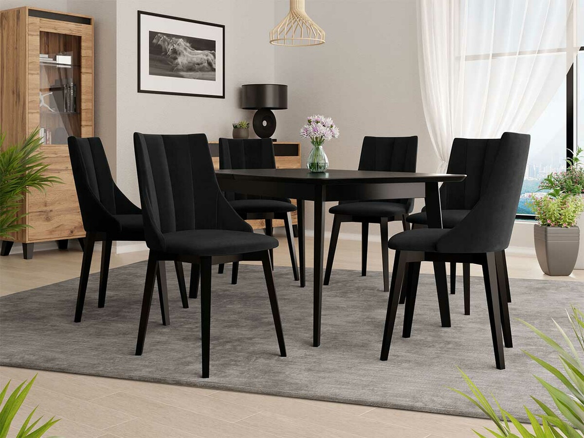 Dining set Racine 139 (Black + Magic Velvet 2219)