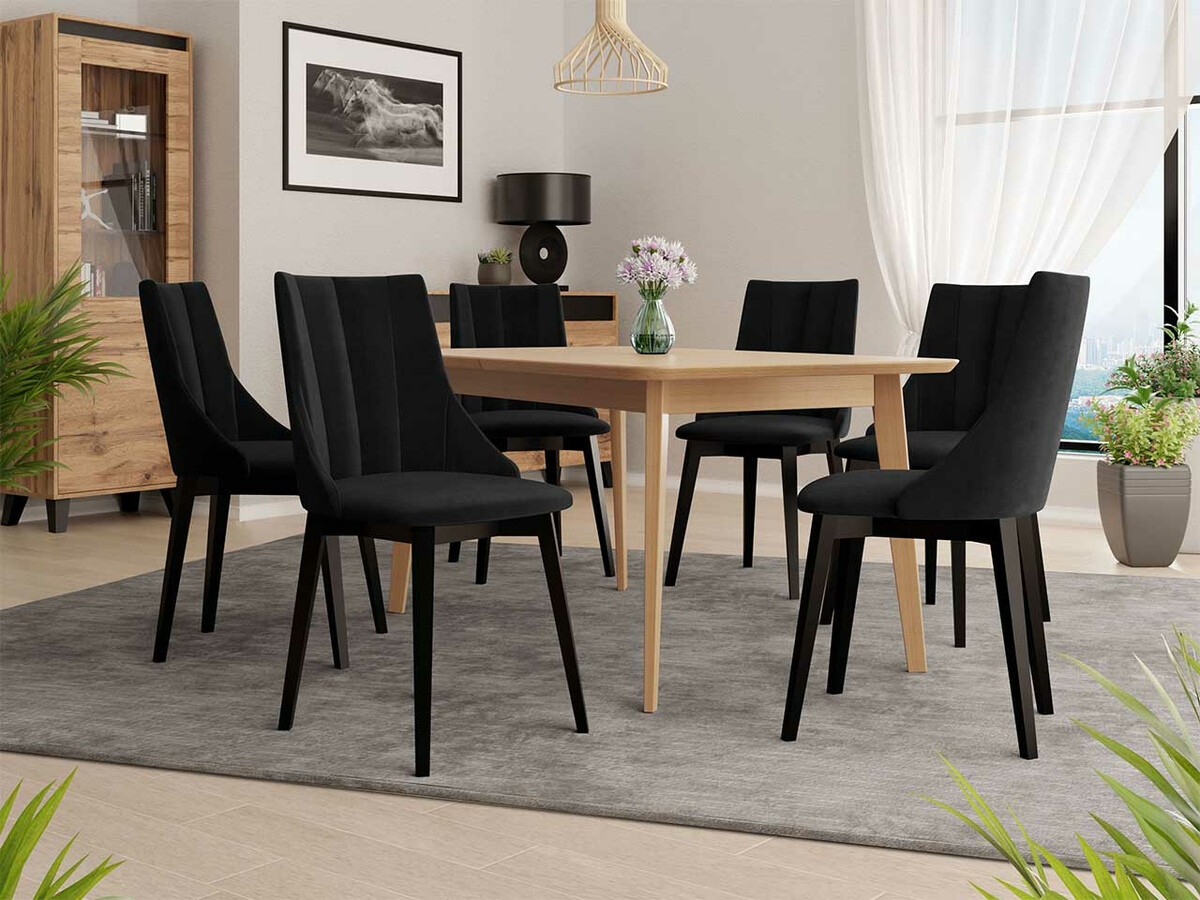 Dining set Racine 139 (Black + Magic Velvet 2219)