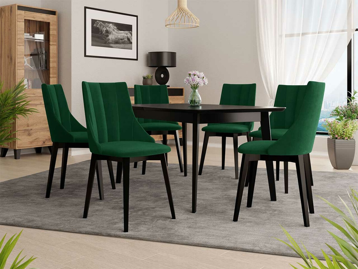 Dining set Racine 139 (Black + Magic Velvet 2225)